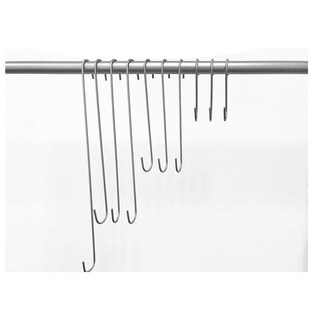 服装店专用上墙挂钩长钩S钩挂钩 银色圆s勾挂衣包包 衣架展示货架