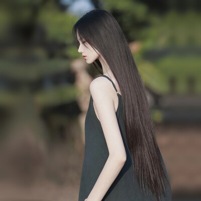 古风假发超长中分黑长直全头套一米三长古装万用cos汉服130厘米毛