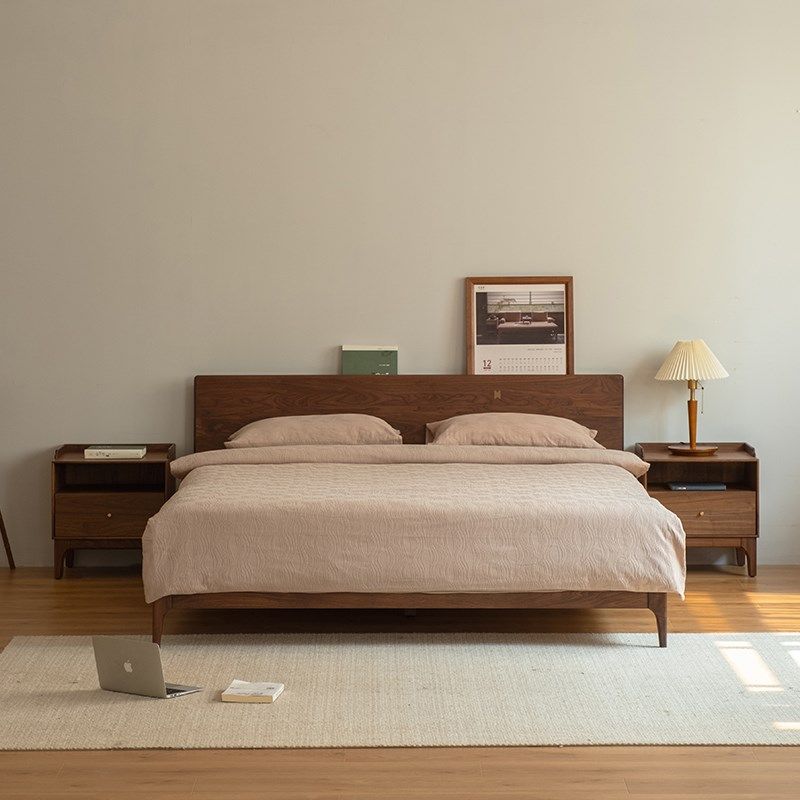 有清堂新中式黑胡桃木实木床头柜床头置物柜卧室床边收纳柜储物柜,住宅家具,床头柜,淘宝优惠券,粉丝福利购,淘宝优惠卷