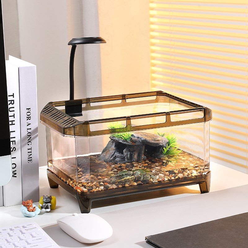 乌龟饲养缸家用鱼缸客厅小型养乌龟专用箱生态造景晒爬台桌面龟缸