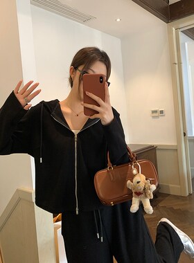 NAZ那子大码2024秋装新款设计感显瘦卫衣胖妹妹休闲时尚长裤套装