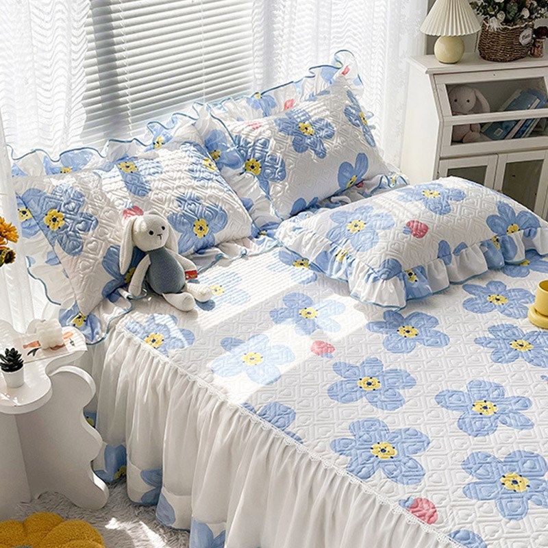 床上时尚全棉加厚韩式花边枕套一对装纯棉夹棉单人枕头皮枕芯套子