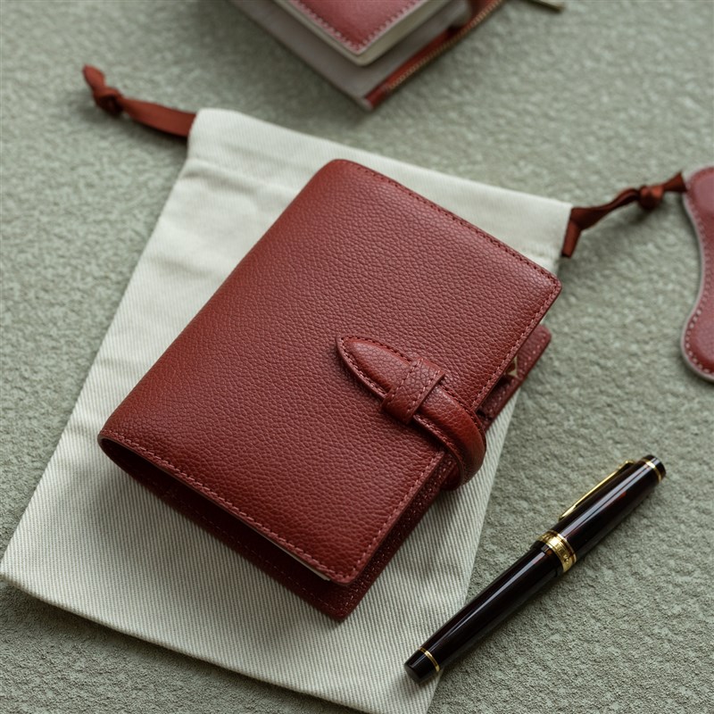 一匠手帐红杉西班牙cb小荔枝纹牛皮A8A7A6xlA5slim活页笔记本