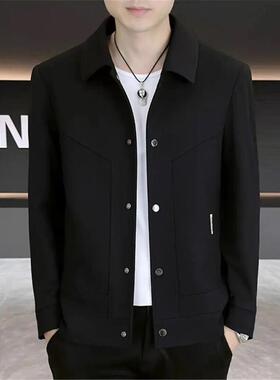 徒徒Jine秋季高级感休闲男士夹克外套纯色百搭男装时尚上衣外套
