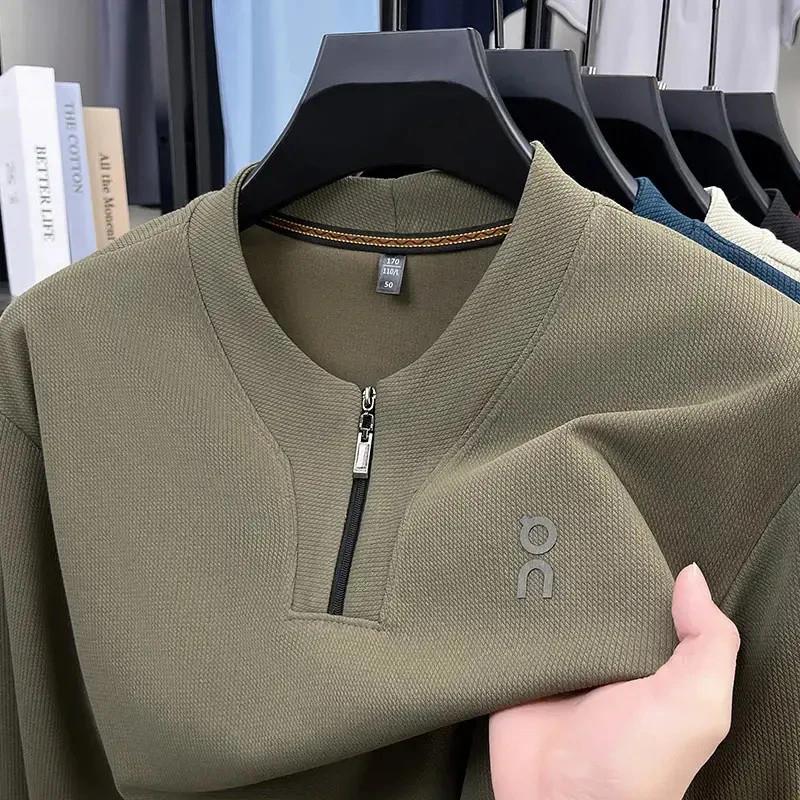 宏远优品服饰早秋男士W长袖舒适休闲优质经典半拉链秋季新休闲卫