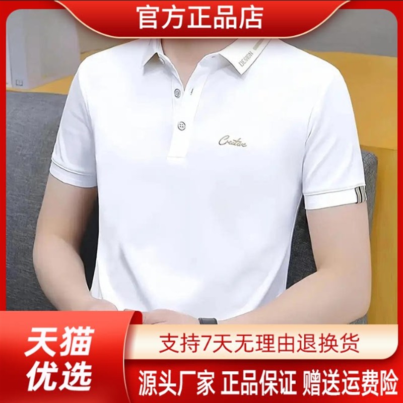 朕知道品质服饰男士休闲时尚t恤韩版百搭翻领polo衫刺绣图标带领