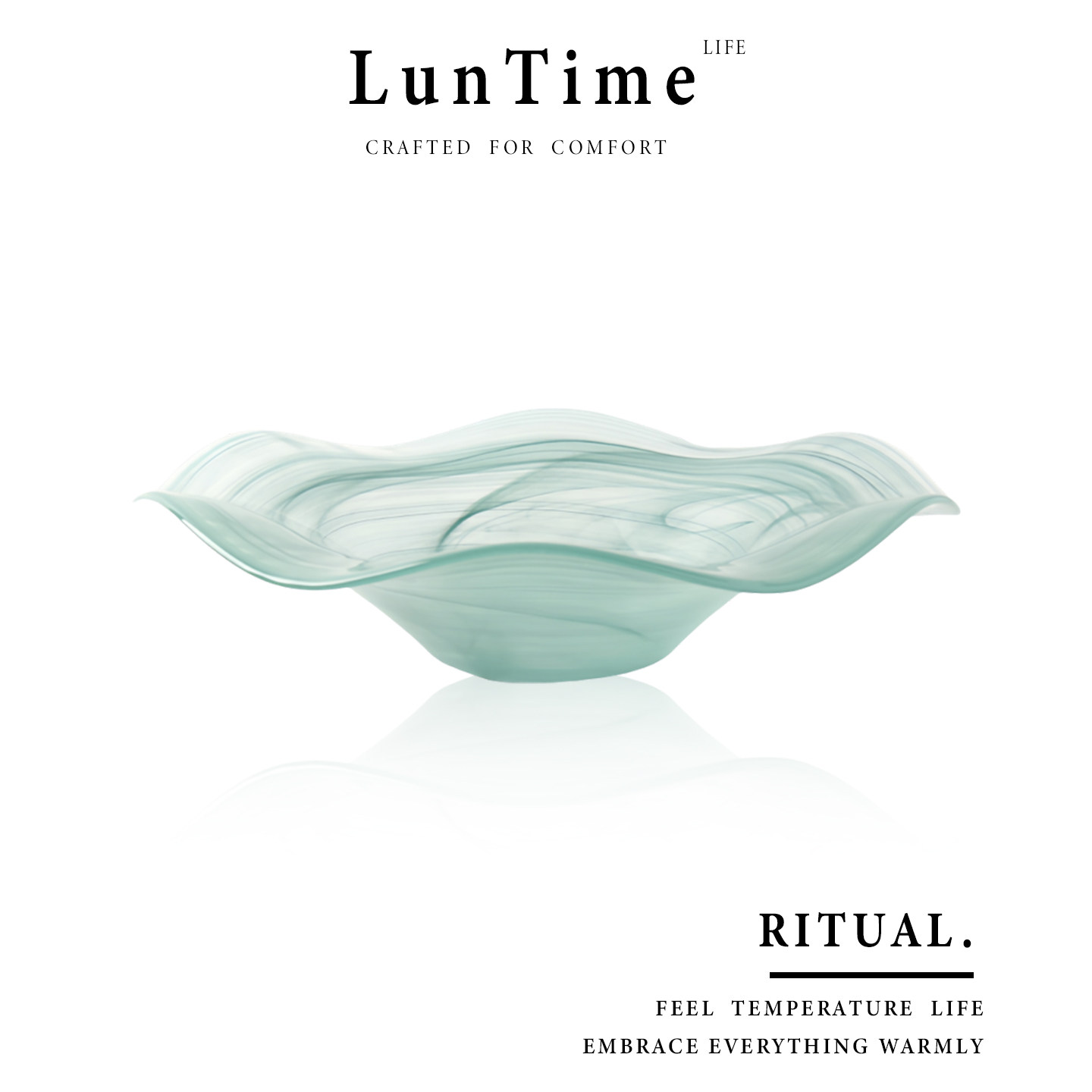 LunTime生活 创意琉璃花瓣轻奢高档颜值漂亮盘子水果果盘家用套装,餐饮具,果盆/果盘/果篮,淘宝优惠券,粉丝福利购,淘宝优惠卷