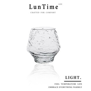 LunTime生活威士忌酒杯冷饮杯玻璃杯日式 创意文化洋酒杯子ins茶杯