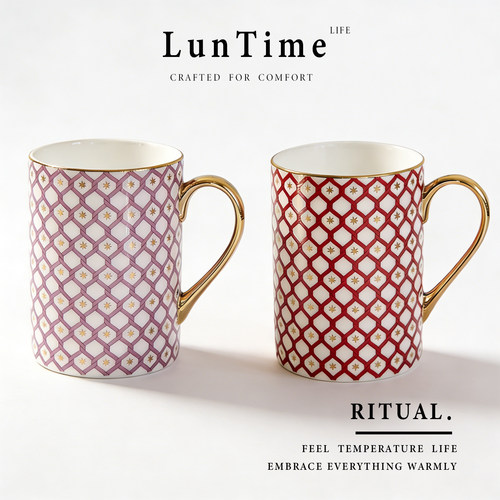 LunTime轻奢骨瓷马克杯欧式风格