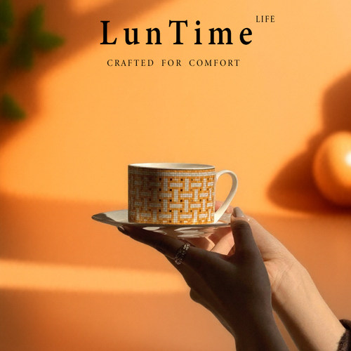 LunTime欧式轻奢骨瓷套装咖啡杯
