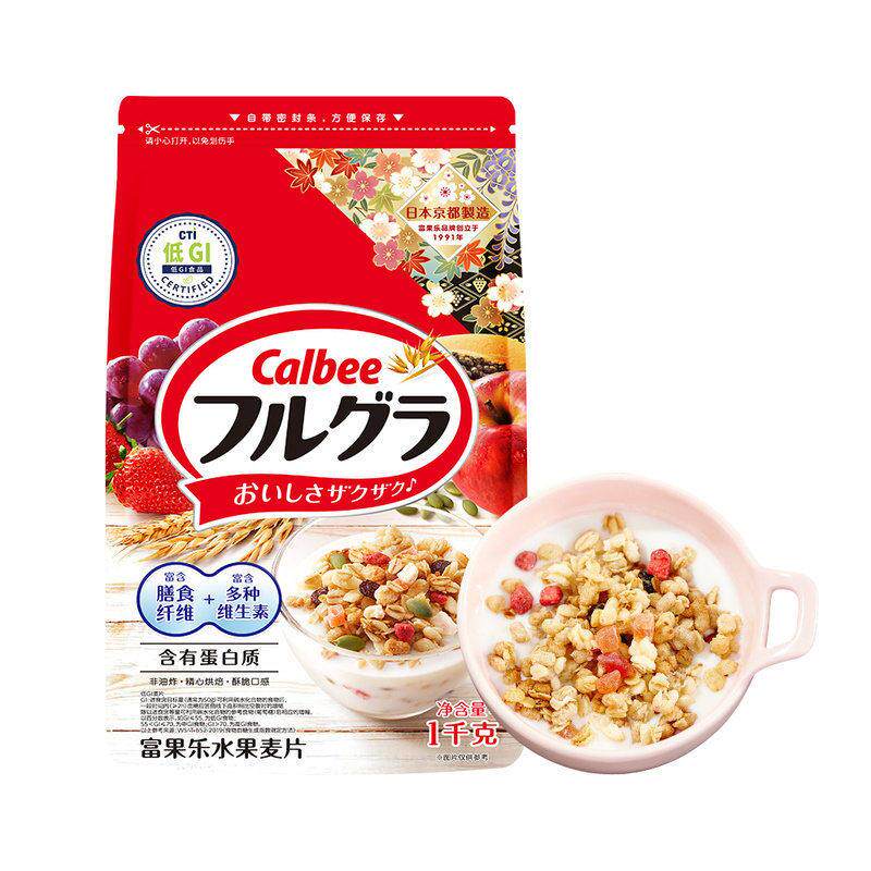 山姆卡乐比日本进口富果乐原味水果麦片1kg官方正品旗舰店馋意添