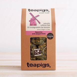 29年过期英国 teapigs茶猪猪Liquorice Peppermint甘草薄荷茶50入