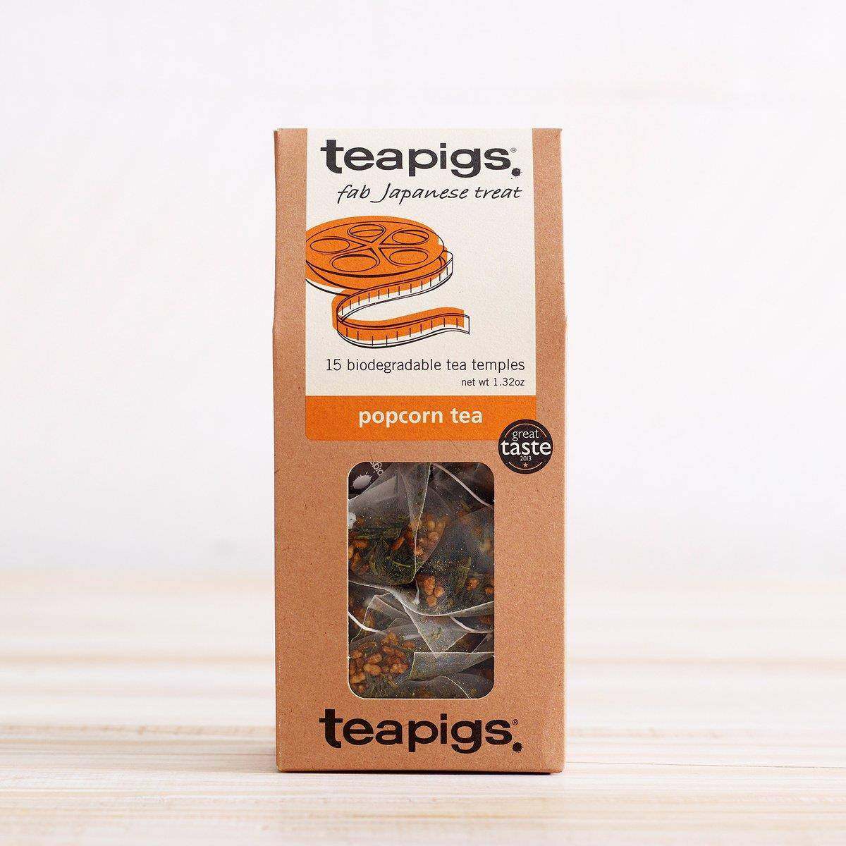 27年英国 teapigs 茶猪猪 爆米花玄米茶 15个立体茶包 英国原装