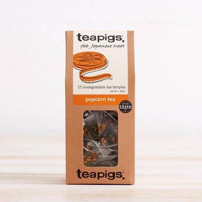 27年英国 teapigs 茶猪猪 爆米花玄米茶 15个立体茶包 英国原装