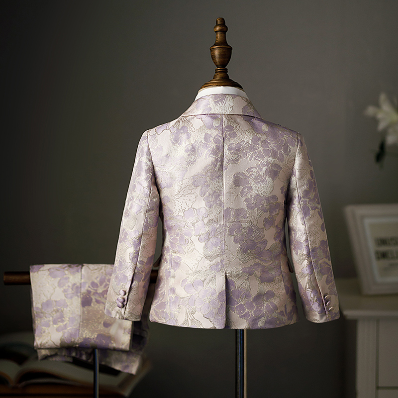 儿童西装套装男童礼服中大童花童小西服舞台小男孩走秀钢琴演出服