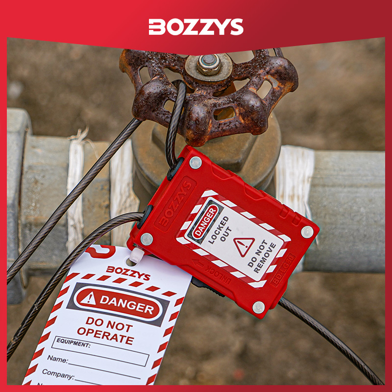 BOZZYS工业安全挂锁不锈钢缆绳锁便携式缆绳挂锁loto锁具BD-LG80