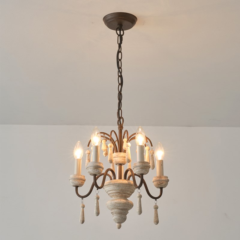 法式设计师餐厅吊灯美式田园复古风个性创意艺术灯具温馨卧室主灯