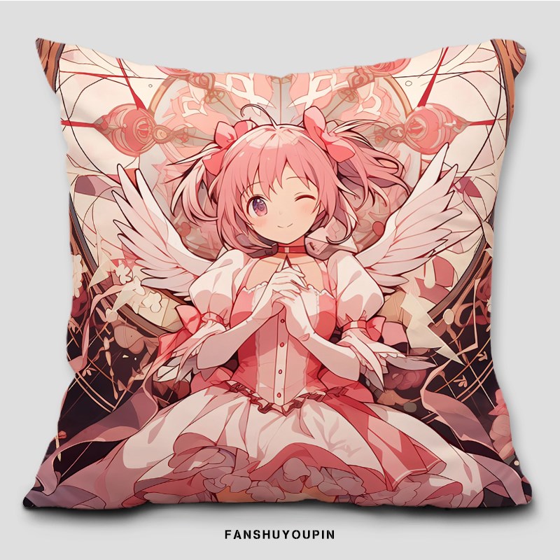 魔法少女小圆抱枕鹿目圆晓美焰定制二次元周边枕头学生午休靠垫套