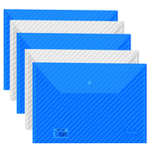 100个装 A4透明加厚文件袋大容量按扣袋a4塑料纽扣袋定制防水资料