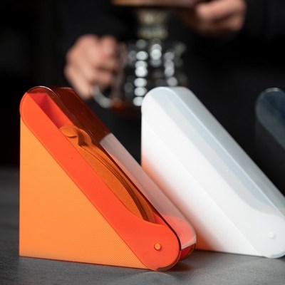 烨微咖心想事橙手冲咖啡滤纸盒亚克力多彩过滤纸收纳防尘罩吧台