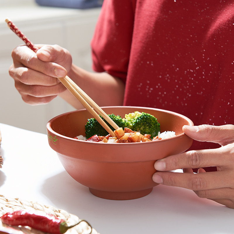 蒸米饭专用碗土碗紫砂碗饭碗土陶碗家用小碗菜碗沙碗泥碗老式蒸碗