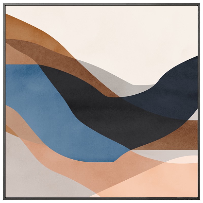 美森映象北欧抽象方形装饰画客厅背景墙大幅壁画工作室样板间挂画图片