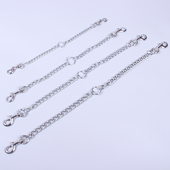 宠物用品狗狗一牵二金属双头牵引绳大中小型犬金毛一拖二防咬狗链