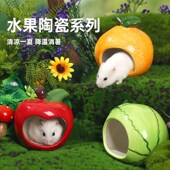 仓鼠陶瓷窝躲避屋夏天金丝熊睡窝降温避暑小房子睡觉冰屋造景用品