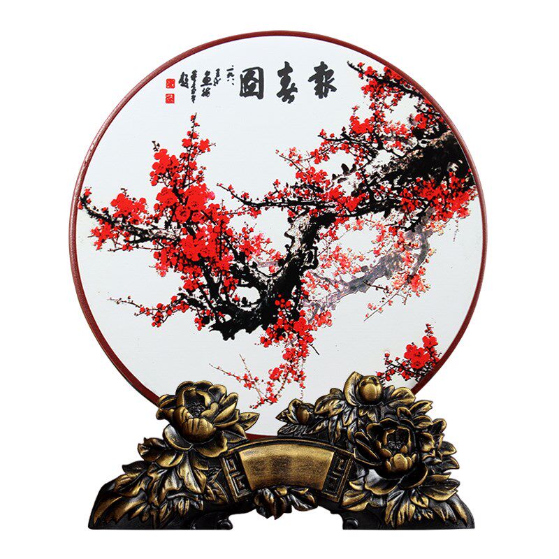 新中式摆件复古工艺品客厅书房间中国风古典装饰品玄关博古架摆设