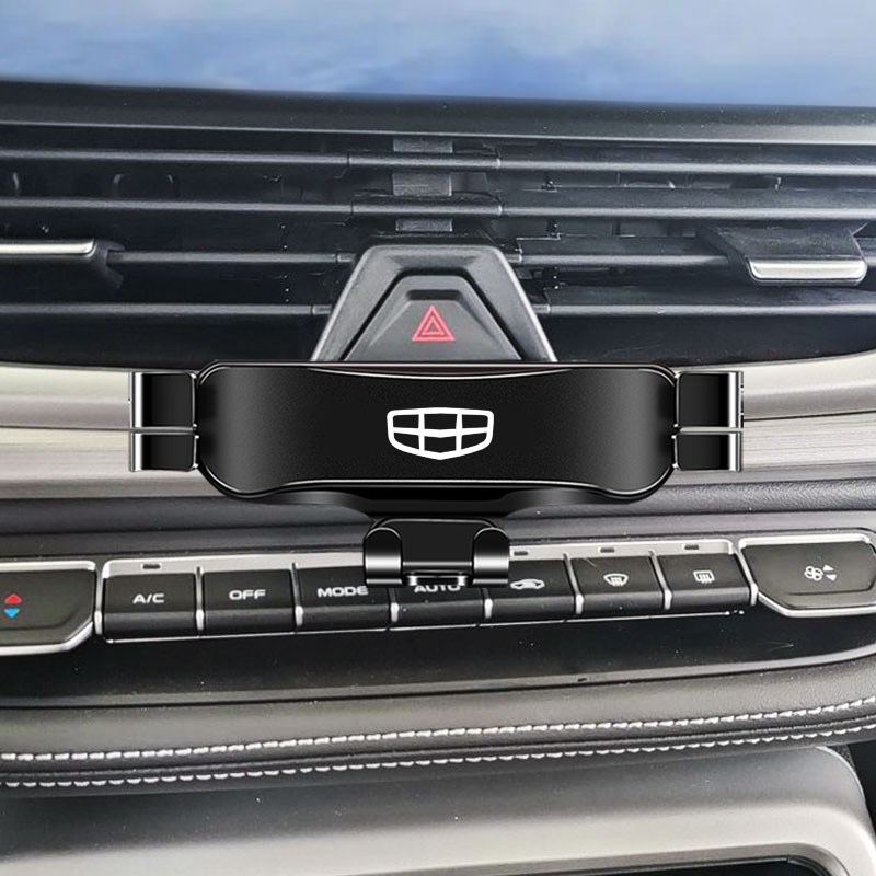 适用于20款吉利远景X6车载手机支架出风口内饰改装重力导航支撑架