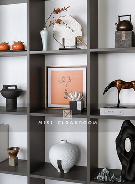 中式样板间客厅摆件书房茶室摆设家具展厅高级感陶瓷创意软装饰品