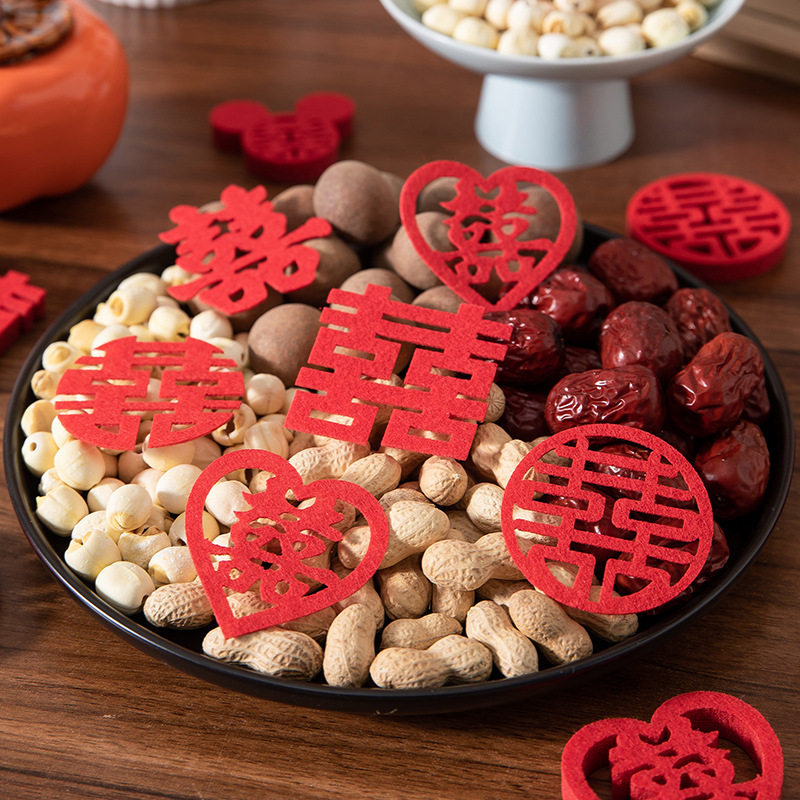 结婚用品婚宴糖盒果盘摆放无纺布喜字婚床手撒迷你小喜字领证拍照,节庆用品/礼品,婚房装扮用品,淘宝优惠券,粉丝福利购,淘宝优惠卷