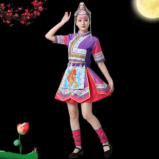 凤凰装少数民族服装女畲族服装女畲族婚服三月三民族服装头饰儿童