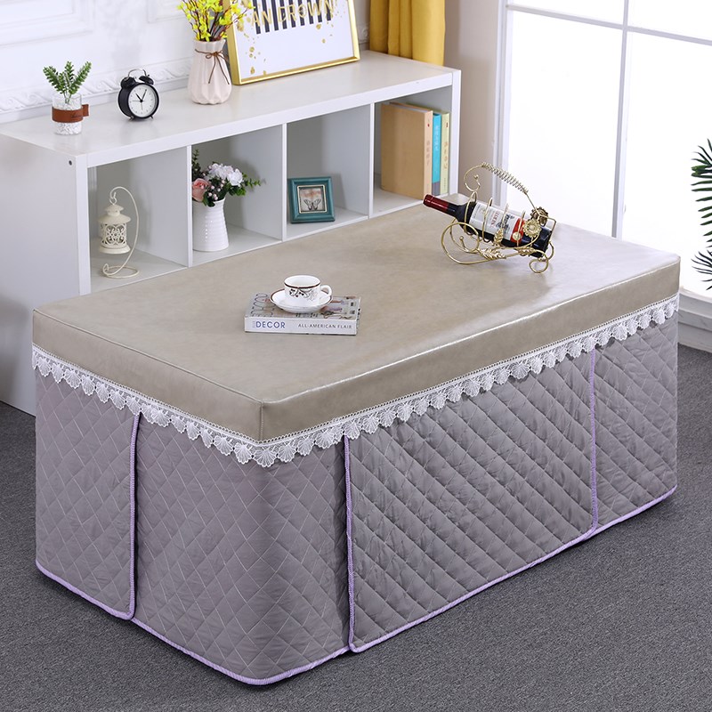 新款烤火罩茶几罩桌布六片式长方形二合一家用揭盖取暖桌罩火罩套