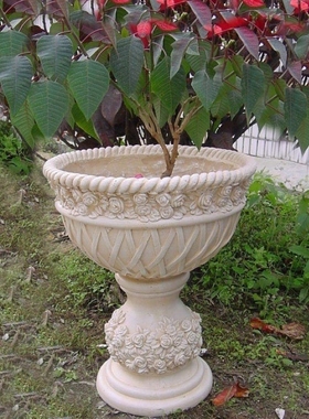 欧式礼品雕塑摆设工艺实用家居摆件时尚创意装饰品玫瑰花花盆花器