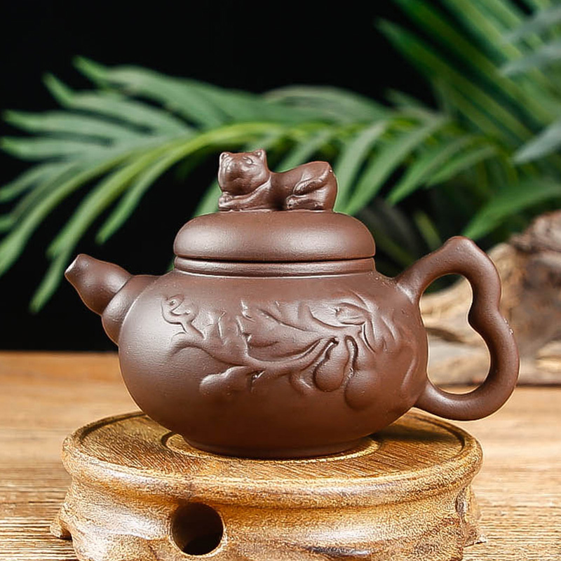功夫茶盘紫砂茶海壶承朱泥茶壶陶瓷茶具套装葫芦干泡台储水式迷你