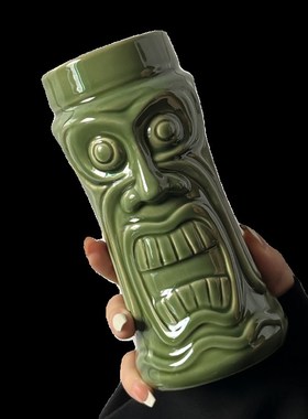 酒吧僵尸杯tiki杯个性夏威夷鸡尾酒杯创意陶瓷提基杯万圣节酒杯子