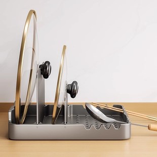 厨房专用锅盖置物架免打孔菜板放置架子家用台面锅铲砧板收纳神器