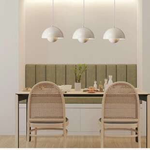 中古风法式 北欧简约吧台餐厅卧室床头升降花苞吊灯 奶油风VP1吊灯