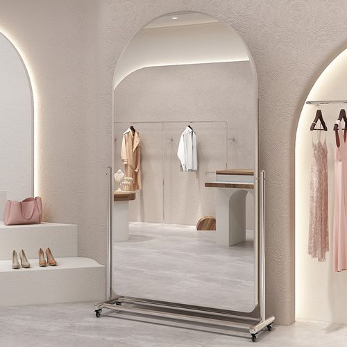 全身镜子服装店专用试衣镜显瘦美颜穿衣镜家用落地镜直播拍照超白