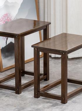 客竹非实木19350方凳矮凳新式茶车茶桌专楠用凳子家用中厅茶室小