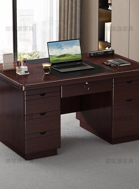 代简约办公电脑用桌31763书桌书柜一体桌家办现公桌学生学桌习写