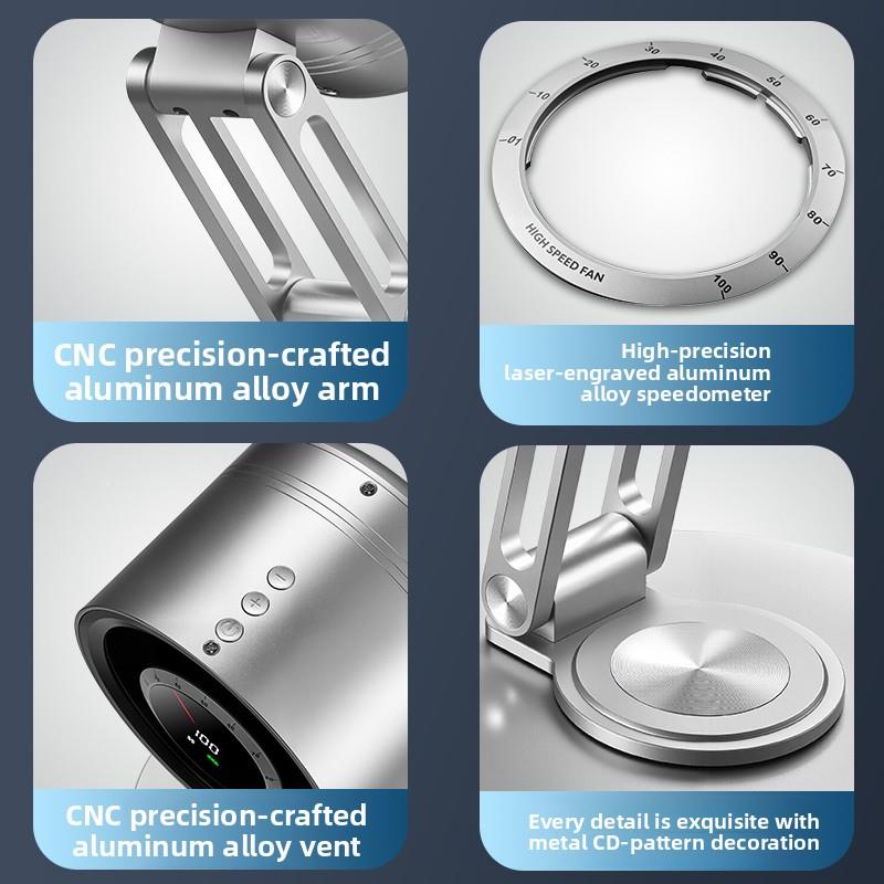 户外露营风风可电钓鱼便携式折叠小风扇无品牌/静音扇强超长电池