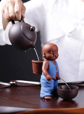 茶宠摆大童号尿童创意宜QVK兴紫砂茶玩招财可件撒爱尿娃娃喷水可