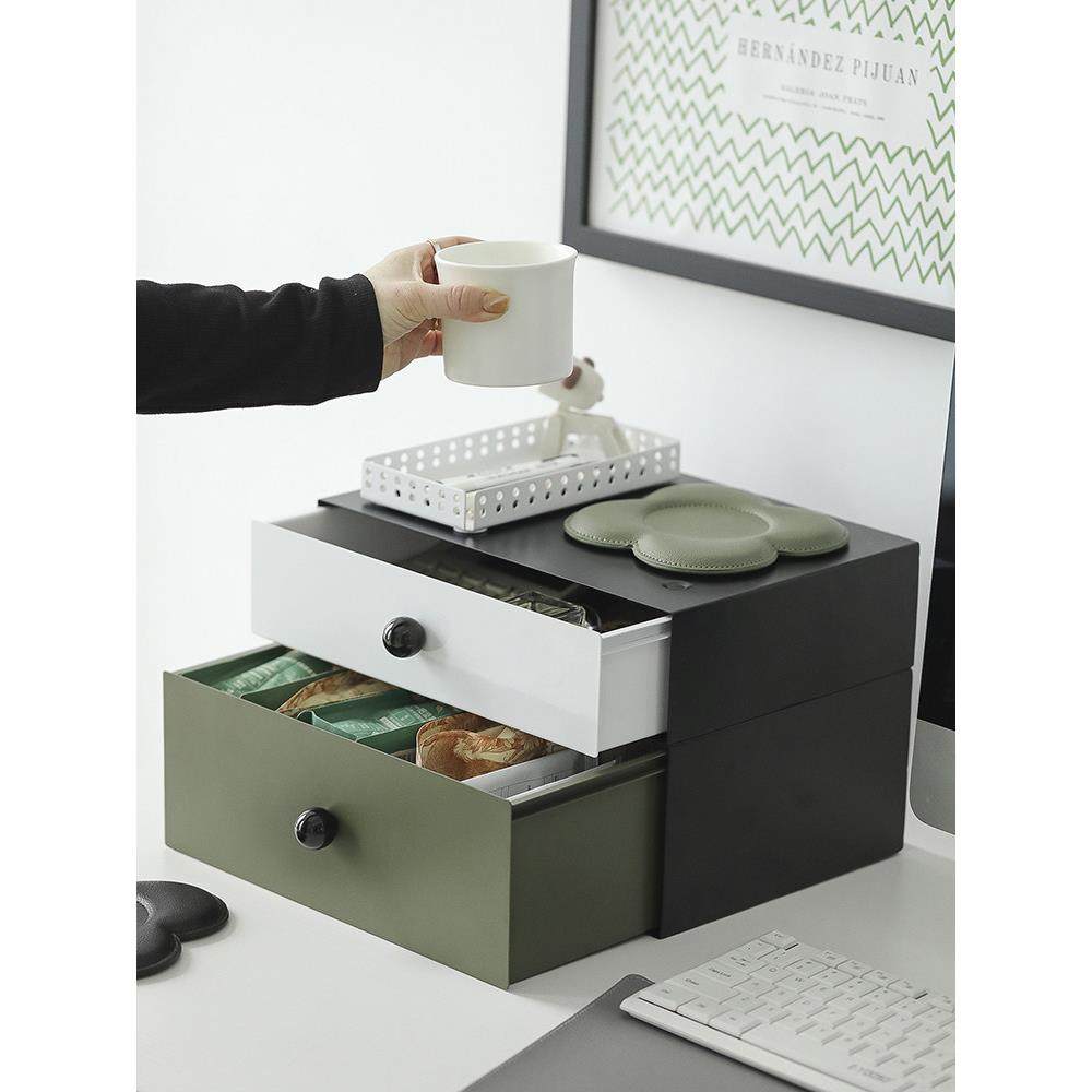 拼色可叠屉多功能桌面抽屉式高收纳盒 咖堆啡机增抽架 金属杂物盒,收纳整理,桌面收纳盒,淘宝优惠券,粉丝福利购,淘宝优惠卷