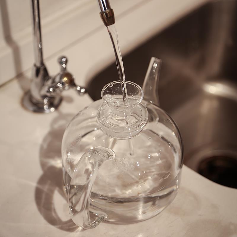 一九茶舍手工耐水热陶玻煮煮茶壶烧LZO水玻璃壶600m璃l电炉专用泡