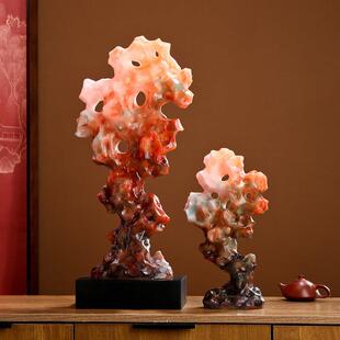 湖石盆会所客太PWR厅装饰摆件玲珑璧石灵石奇石观赏石景观石景石