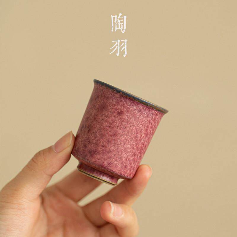 结晶釉TY-24121万花窑彩直筒杯陶主人杯茗单杯个瓷人专用杯品茶杯