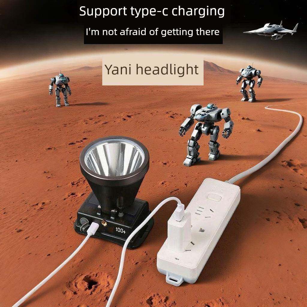 ETM雅尼G8s头强光灯充电超0亮款头戴式手电筒户外矿灯超长续新航7