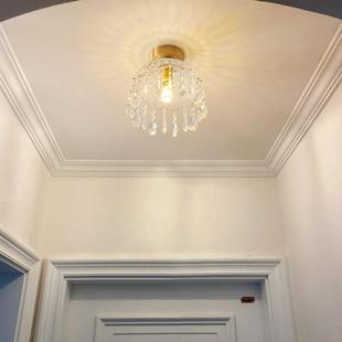 入户吸顶过灯法灯式网红灯现代EFC道简约走廊阳光房灯水晶玻璃玄